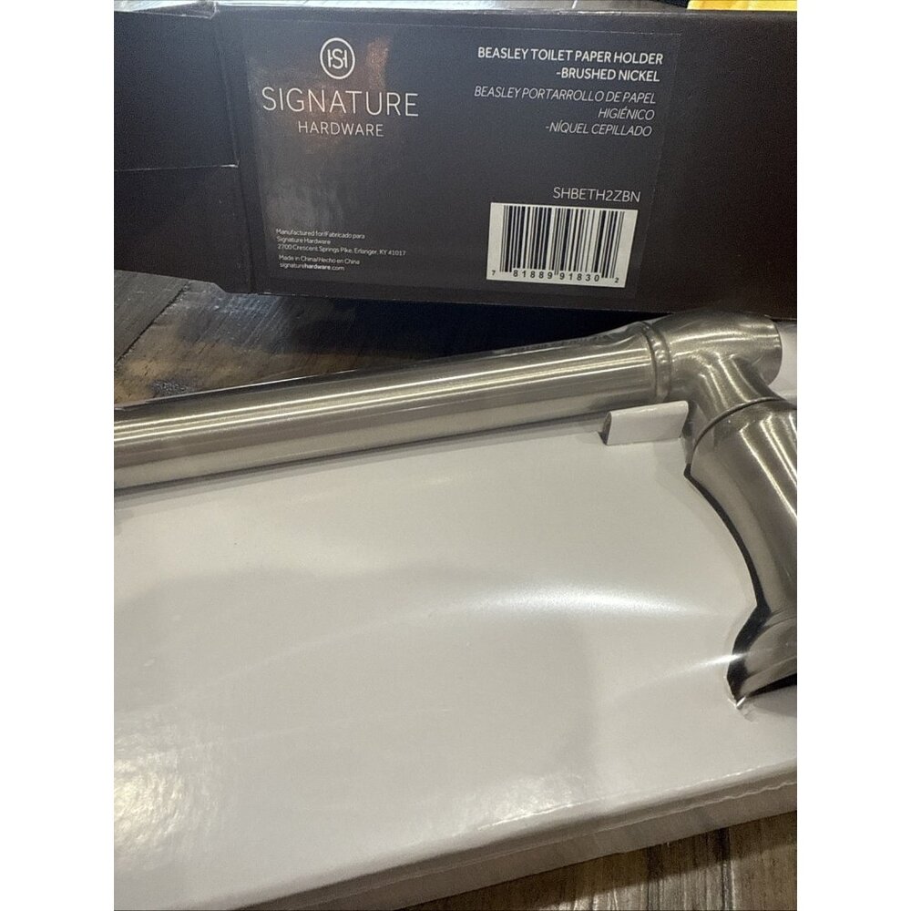 Signature Hardware 480491 Beasley Double Post Toilet Paper Holder